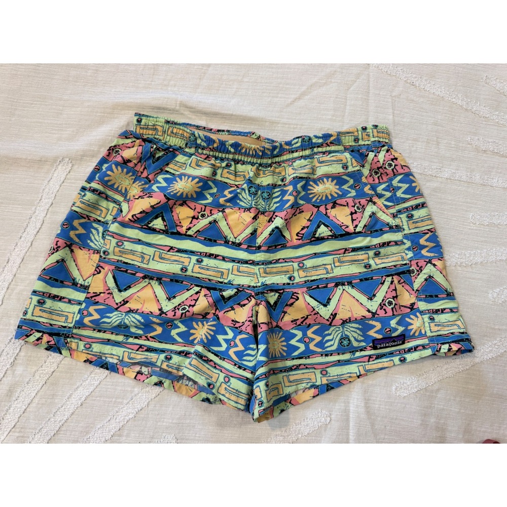 Patagonia Women's Medium Baggie Shorts Print High Hopes Geo Multicolor Outdoor - Picture 2 of 8